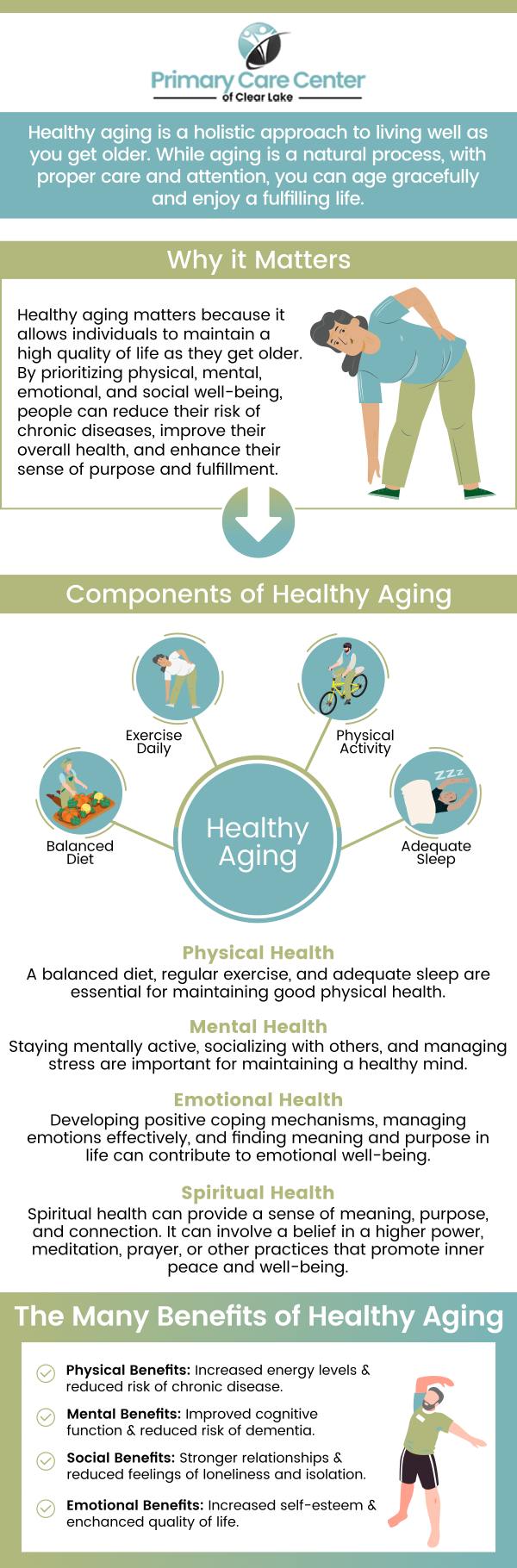Reducing the risk of chronic illnesses, enhancing quality of life, and sustaining physical, mental, and emotional well-being as you age are all dependent on healthy aging. To support long-term vitality and independence, Dr. Smriti Choudhary, MD, may offer customized healthcare programs, suggest preventative actions, and assist you in making lifestyle adjustments. For more information, please contact us or schedule an appointment online. We have convenient locations to serve you in Webster, TX and Pasadena, TX. Reducing the risk of chronic illnesses, enhancing quality of life, and sustaining physical, mental, and emotional well-being as you age are all dependent on healthy aging. To support long-term vitality and independence, Dr. Smriti Choudhary, MD, may offer customized healthcare programs, suggest preventative actions, and assist you in making lifestyle adjustments. For more information, please contact us or schedule an appointment online. We have convenient locations to serve you in Webster,TX and Pasadena, TX.